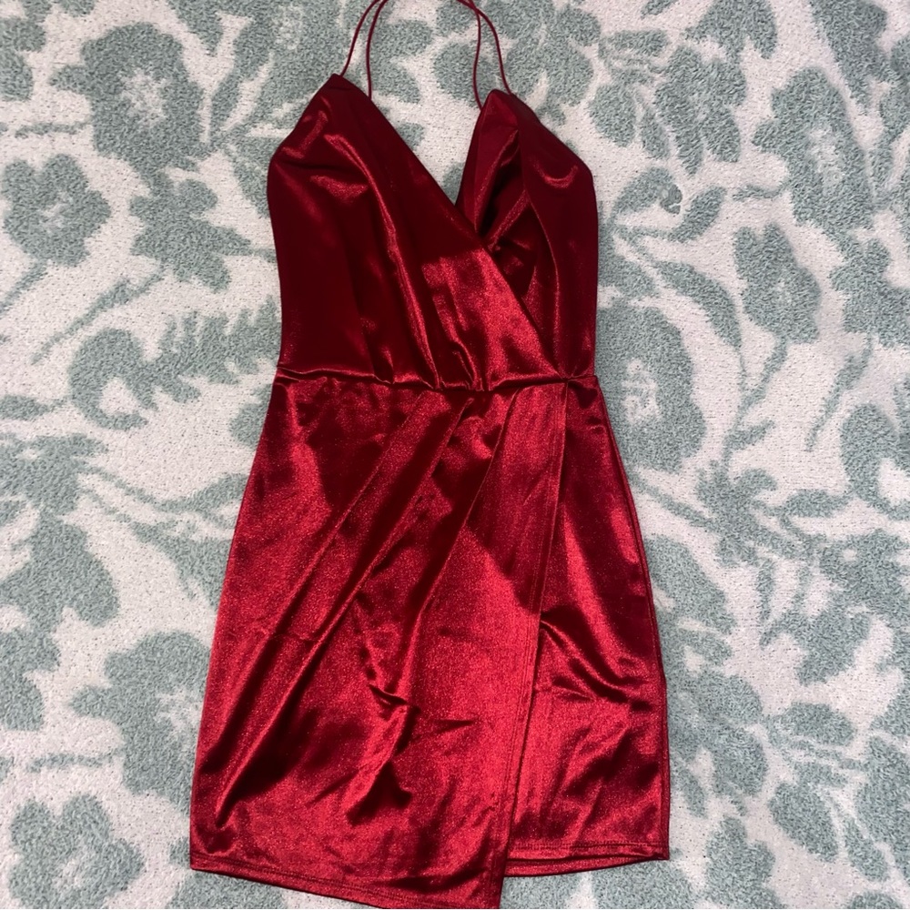 NWT Red Satin Dress